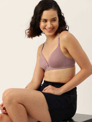 Dressberry Women T-Shirt Lightly Padded Bra(Purple)