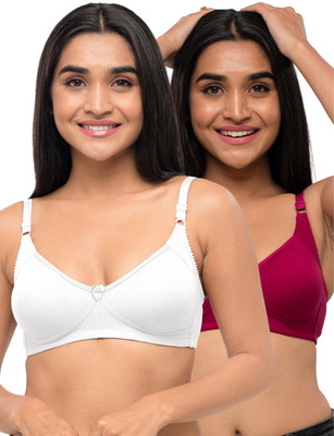 Lovable Contours Women Everyday Non Padded Bra(White, Red)
