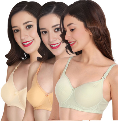 Liigne Women Full Coverage Lightly Padded Bra(Beige)