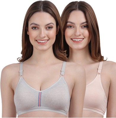 AMOUR SECRET Women T-Shirt Lightly Padded Bra(Grey, Orange)