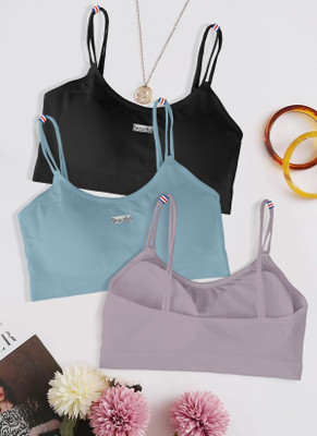 NAGARVEL CREATION 2122-black-blue-prlp-p03-32 Women Everyday Lightly Padded Bra(Black)