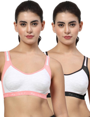LILY Strops999 Women Sports Non Padded Bra(Multicolor)