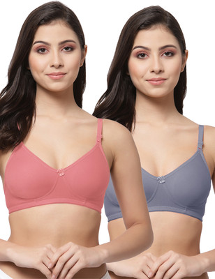 COLLEGE GIRL CG1301 Women T-Shirt Non Padded Bra(Red, Blue)