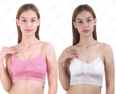 VS Beauti VS Beauti Dream Fit Women's Seamless Strap Padded Bra Women Full Coverage Lightly Padded Bra(White)