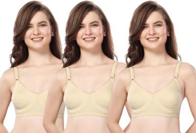 Fabme Women Full Coverage Non Padded Bra(Brown)