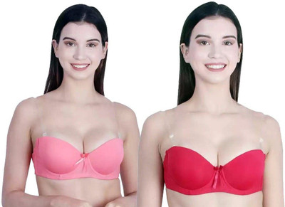 HouseOfCommon Women Balconette Lightly Padded Bra(Pink)