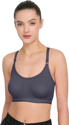 POOJA RAGENEE Sports bra Women Sports Non Padded Bra(Grey)