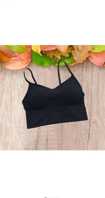 BRANKLY URJA Women Cami Bra Lightly Padded Bra Women Cami Bra Lightly Padded Bra(Black)