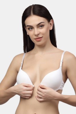 PrettyCat PrettyCat Multiway Front Open Pushup Bra. Women Push-up Heavily Padded Bra(White)