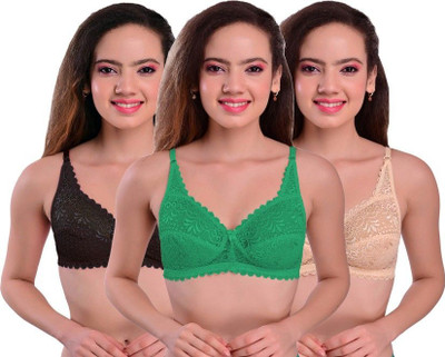 clickscart Women Full Coverage Non Padded Bra(Multicolor)