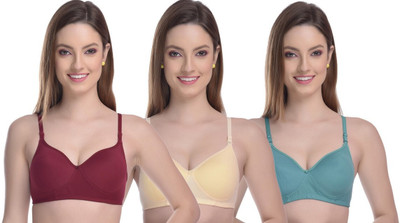Fashocart Women T-Shirt Lightly Padded Bra(Multicolor)