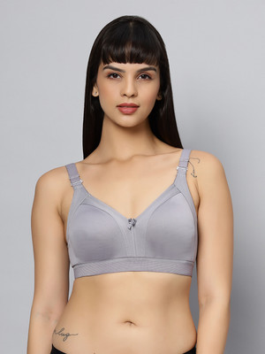 BlueNixie Women Full Coverage Non Padded Bra(Grey)
