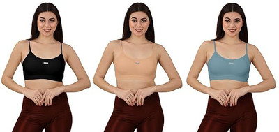 Jiyancreation Pack of 3 Women Everyday Lightly Padded Bra Women Bralette Lightly Padded Bra(Multicolor)