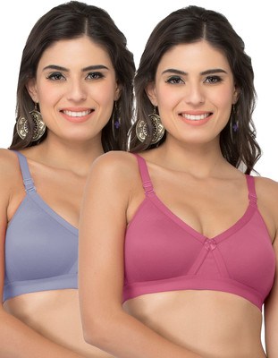 COLLEGE GIRL CG1304 Women Minimizer Lightly Padded Bra(Purple, Grey)