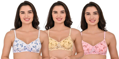 ellevia Pack of 3 Women Push-up Lightly Padded Bra Women Everyday Lightly Padded Bra(Multicolor)