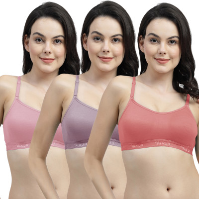 Shyam Sons FLAIR NWBrezza Women Sports Non Padded Bra(Red, Purple, Pink)