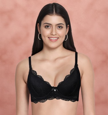 Susie S020-BlackBeauty Women Plunge Lightly Padded Bra(Black)