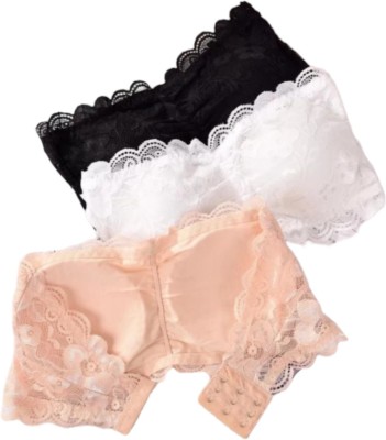 Mokey Combo Pack Of 3 Women T-Shirt Lightly Padded Bra(White, Beige, Black)