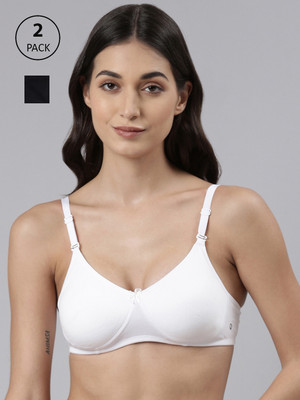 Dollar Missy Wire-Free Soft Padded T-Shirt Women T-Shirt Lightly Padded Bra(Black, White)