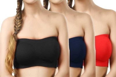 Blue fashion Women Bandeau/Tube Non Padded Bra(Multicolor)