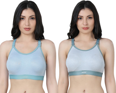 Ladyland Tanaya Women Sports bra Women Sports Non Padded Bra(Green, Grey)