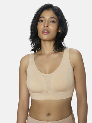 Triumph Cotton Grace Minimizer Women Minimizer Non Padded Bra(Brown)
