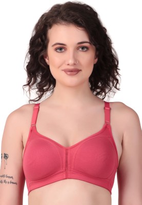 Hothy Women T-Shirt Non Padded Bra(Red)