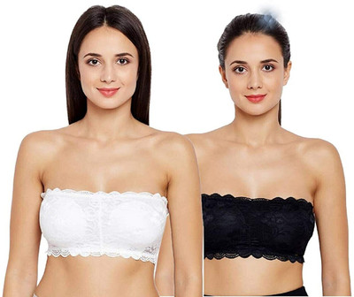 Unique Style Bandeau/Tube Bra for Women Women Bandeau/Tube Lightly Padded Bra(Black, White)