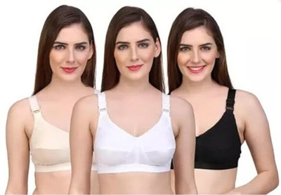 Narsingha Dreams Women's C-Cup Non-Padded Heavy Bust Non-Wired TShirt Everyday Bra Combo Pack of3 Women Everyday Non Padded Bra(Multicolor)