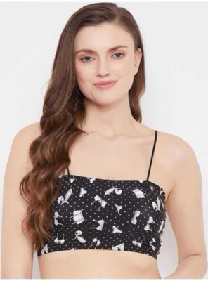 Raysx Women Bralette Lightly Padded Bra(Black)