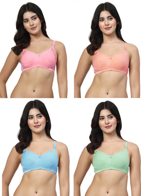 LILY inimad Women Balconette Non Padded Bra(Pink, Pink, Blue, Green)