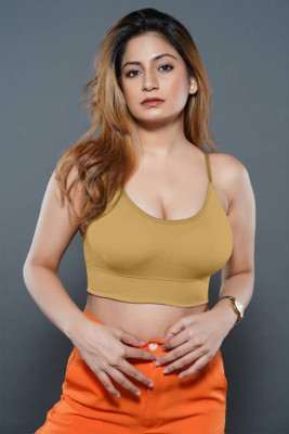 SWATIK Women Cami Bra Lightly Padded Bra(Yellow)