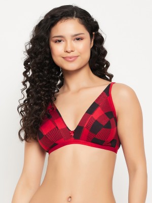 Clovia Women Plunge Non Padded Bra(Red)