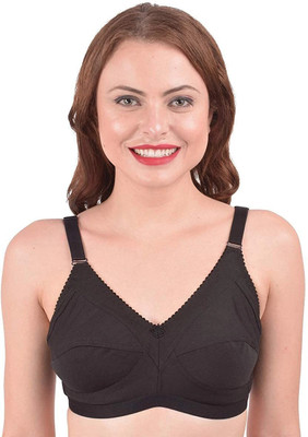 Ninteen-69 Women Full Coverage Non Padded Bra(Black)