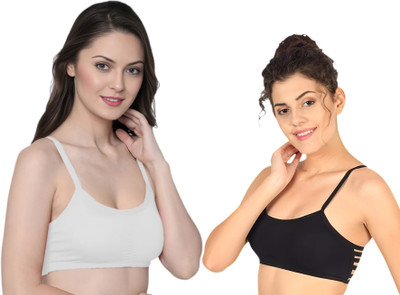 pikka Women Padded fully stretchable High Coverage Bra Women Full Coverage Lightly Padded Bra(Multicolor)