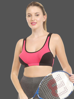 Zevesty Women Sports Non Padded Bra(Pink)