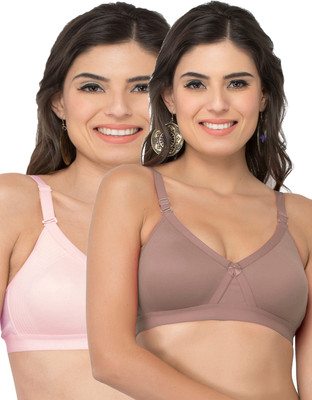 COLLEGE GIRL CG1304 Women Minimizer Lightly Padded Bra(Brown, Pink)
