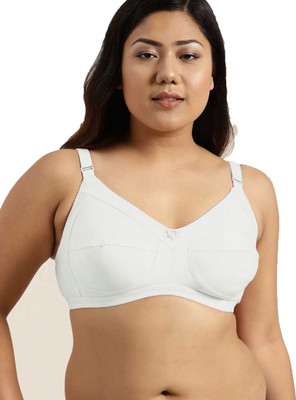 PAVVOIN Women Full Coverage Non Padded Bra(White)