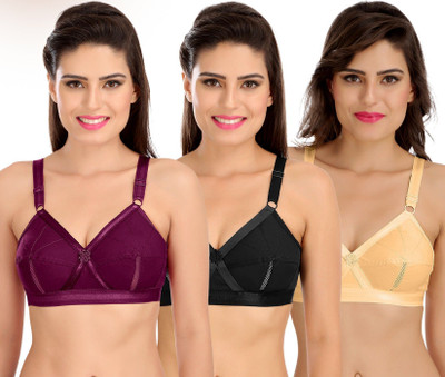 SONA PERFECTO Women Minimizer Non Padded Bra(Purple, Black, Beige)