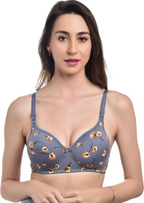 sashu Stylish Women T-Shirt Lightly Padded Bra(Blue)