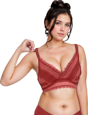 Sheluxe SHBD86 Women Bralette Lightly Padded Bra(Red)