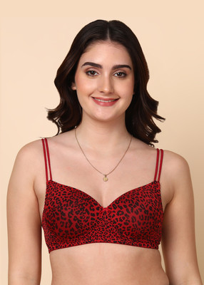 Dressberry Dressberry Lightly Padded Everyday Printed Bra Women T-Shirt Lightly Padded Bra(Multicolor)