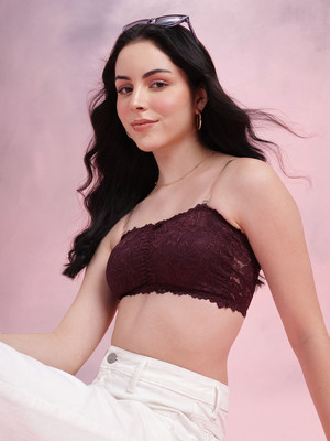 Dressberry Women Bandeau/Tube Lightly Padded Bra(Maroon)