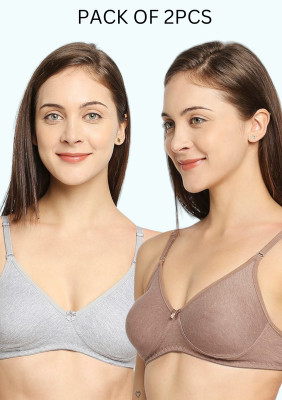 TRUE SHAPE Women Everyday Lightly Padded Bra(Brown, Grey)