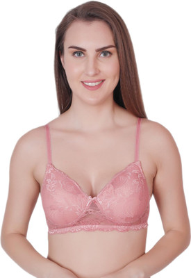 RAHA S.G Lingerie bra for women & girls Women T-Shirt Lightly Padded Bra(Pink)