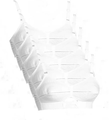 Brafee Cotton Women Full Coverage Non Padded Bra(White)