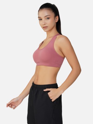 INGRID Women Sports Heavily Padded Bra(Pink)