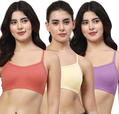 LILY 3321Mino Women Sports Non Padded Bra(Red, Yellow, Purple)