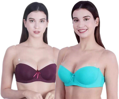 HouseOfCommon Women Balconette Lightly Padded Bra(Multicolor)