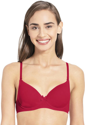 JOCKEY 1245 Women T-Shirt Heavily Padded Bra(Red)